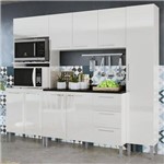 Cozinha Compacta 9 Portas 3 Gavetas Alice 0429t Branco - Genialflex