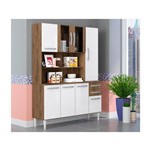 Cozinha Compacta com 8 Portas Kamile Dakota/branco - Lc Móveis