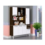 Cozinha Compacta com 8 Portas Kamile Ravello/branco - Lc Móveis