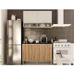Cozinha Compacta com Balcão e Aéreo Essence Branco/desira - Aroma