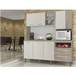 Cozinha Compacta Jade com Tampo Arena/nogal - Lc Móveis