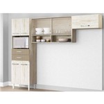 Cozinha Compacta Michele com 7 Portas Essence/brown - Lc Móveis