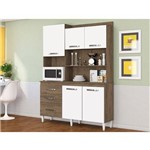 Cozinha Compacta Mila com 5 Portas Dakota/branco - Lc Móveis