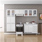 Cozinha Compacta 3 Peças 11 Portas 5 de Vidro Criativa Itatiaia Branco