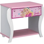 Criado-mudo Infantil Barbie Star 5A Rosa e Branco - Pura Magia