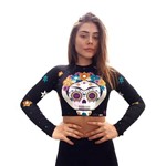 Cropped Frida Skull Feminino