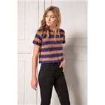 Cropped Listra Arsenale Azul C/ Camel - P