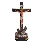 Crucifixo de Mesa Jesus Crucificado 23 Cm Tradicional