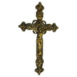 Crucifixo Metal Ouro Velho Parede
