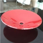 Cuba Magnifique 38cm de Vidro Temperado P/ Banheiro ou Lavabo | Vermelho
