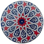 Descanso de Panela Redondo em Cerâmica Turca - Flor Azul Pequena