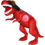 Dinossauro Adijomar Tirano Rex - Articulável com Som - Vermelho