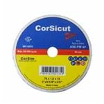 Disco de Corte CorSicut Plus Diâmetro 76mm Furo 10mm Espessura 1mm Aço e Aço Inox Made In Italy (Pequeno)