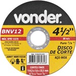 Disco de Corte para Metal e Inox 115 X 1,6 X 22,23 Mm - BNV12 - Vonder