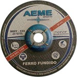 Disco de Desbaste para Ferro Fundido Aeme Ddff 533 4.1/2" X 1/4" X 7/8"