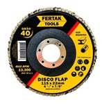 Disco Flap 4.1/2" Grão 40 Fertak Tools
