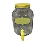 Dispenser para Bebidas em Vidro 3,7L Amarelo Glass Urban