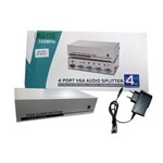 Distribuidor de Vídeo Splitter 4 Portas - Mt3504av para Dvd, Tv, Notebook, Pc, Vídeo Game