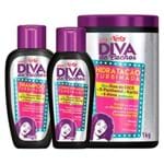 Diva de Cachos Turbinado Niely - Shampoo + Condicionador + Tratamento Kit