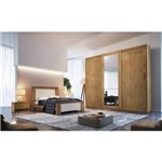 Dormitório Casal Suécia 100% MDF, Porta Espelhada - Móveis Rufato - Imbuia - Móveis Bom de Preço