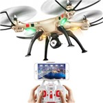 Drone Syma X8HW Wifi FPV RC Quadricóptero 4CH 6-Aixs Câmera 2.0MP HD