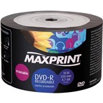 DVD-R Maxprint Printable 4.7GB/120min 8x (Bulk C/ 50)