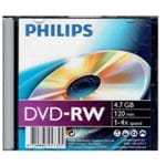DVD+RW 4X 120Min 4.7GB Slim Case Philips (Un)