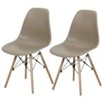 Eames Wood Kit C/2 Cadeiras Natural/bege