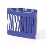 Eat Drink Work Sleep - Carteira de Vinil Clássica-Azul Clara-U