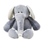 Elefante Cinza Sentado 36cm - Pelúcia