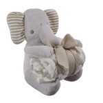 Elefante de Pelúcia com Cobertor para Bebê
