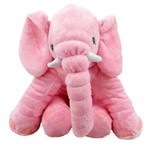 Elefante de Pelúcia Travesseiro Rosa 37 Cm