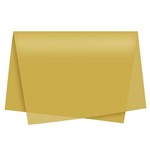 3 Embalagens Papel Seda 49x69cm Liso Ouro