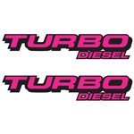 Emblema Adesivo F250 Turbo Diesel Rosa