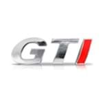 Emblema Letreiro GTI Cromado e Vermelho - Linha VW - Golf Gol Parati Saveiro G3 G4