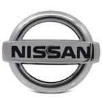 Emblema Nissan Cromado com Preto - 10x8,5cm - Original