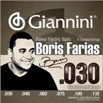Encordoamento Giannini Baixo 6 Cordas Boris Farias SSBNBF6 Níquel Round Wound