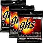 Encordoamento para Guitarra 09 042 GHS Boomers Extra Light GBXL - Kit com 3