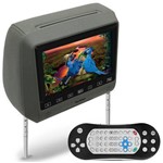 Encosto com Tela Slim Prime Cinza LCD 7" e Leitor de DVD USB SD Controle Remoto e Games TechOne