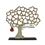 Enfeite Árvore com Corações Família