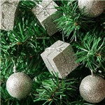 Enfeite de Árvore Bolas e Presentinhos Prata 12 Peças - Orb Christmas