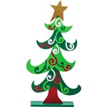Enfeite de Mesa em Madeira Árvore de Natal Christmas Traditions