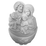 Enfeite de Parede Pia Batismal Sagrada Família 18,5x12,5x5cm - Resina