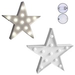 Enfeite Luminoso com 11 Leds Estrela de Plastico 26x26cm