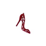Enfeite para Arvore Sapato com Glitter Vermelho - 4 Unidades 10 X 5 Cm