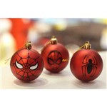 Enfeites de Natal Bola Spider Man - Pack com 6 Bolas 6cm