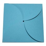 Envelope Liso Quadrado Quatro Pétalas Azul Claro-12 Unidades