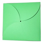 Envelope Liso Quadrado Quatro Pétalas Verde - 12 Unidades