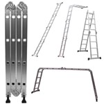 Escada Articulada Multifuncional em Alumínio 4x4 Degraus - Team44