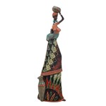Escultura Africana com Bebê Durban 42cm